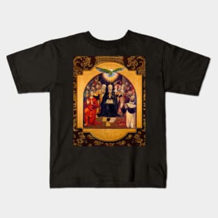 Catholic Pentecost Holy Spirit Apostles Saint Virgin Mary Kids T-Shirt